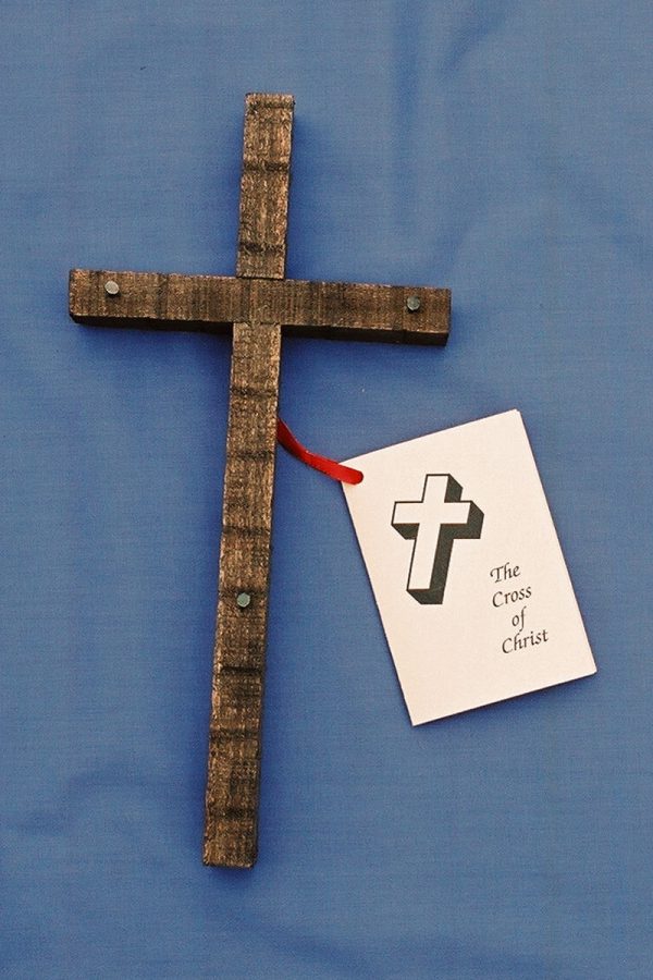 Handmade Dark Wooden Cross Small