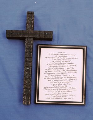 Handmade Dark Wooden Cross Set