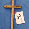 Light stained wooden cross