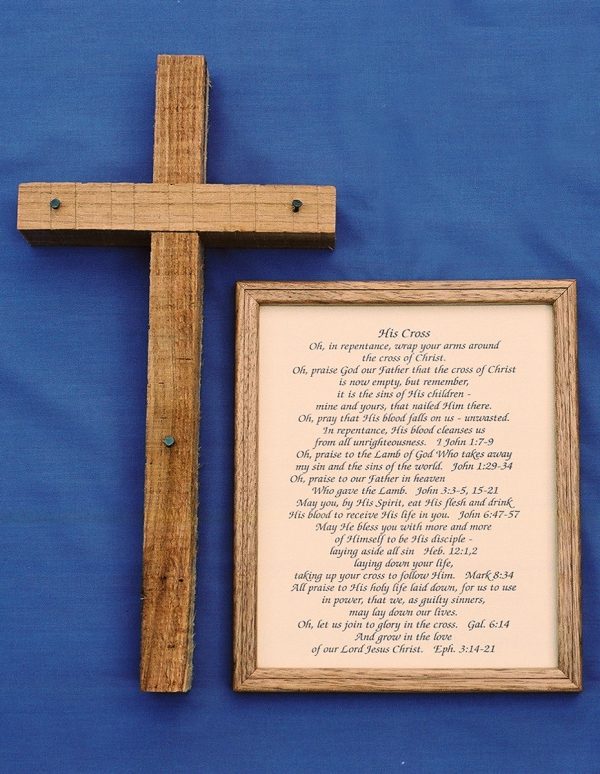 Handmade Light Wooden Cross Set