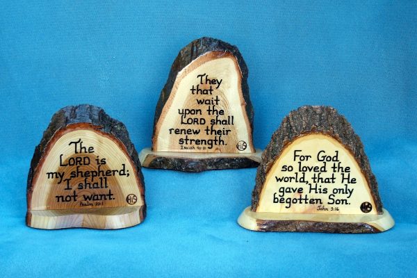 Medium stand-up Wooden Scripture Plaques