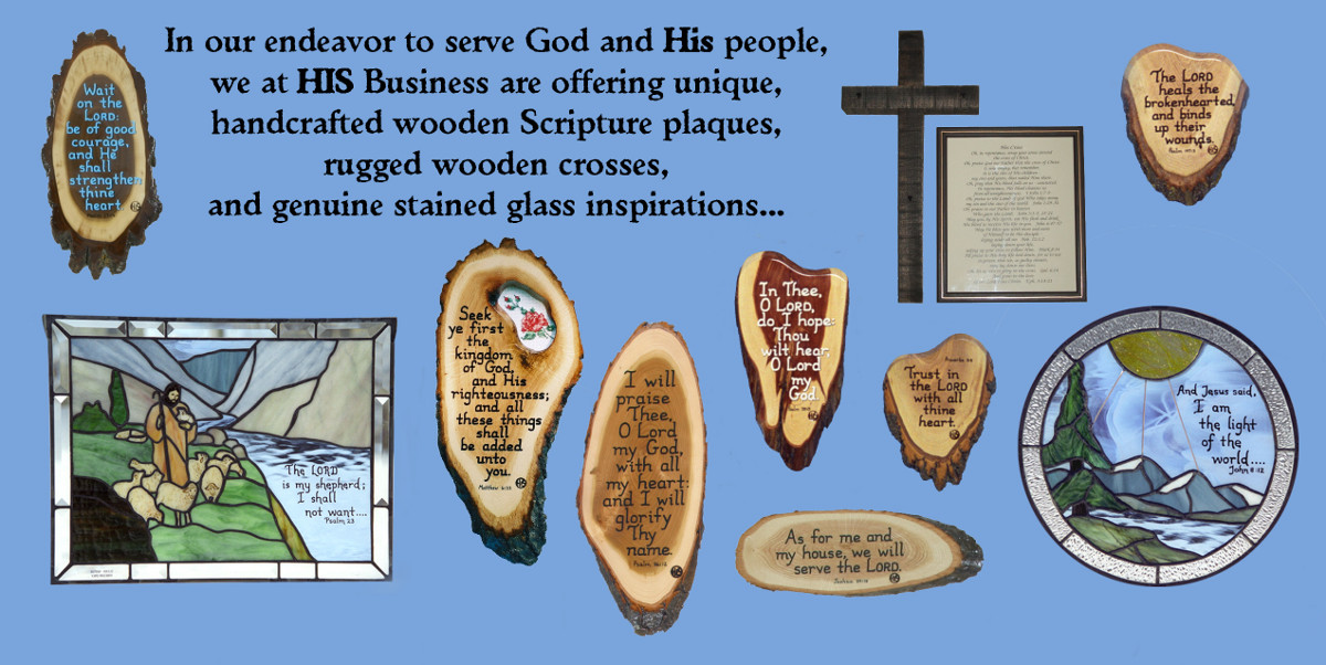 Scripture Plaques Wooden Crosses Stained Glass