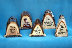 Small stand-up Wooden Bible Verse Plaques