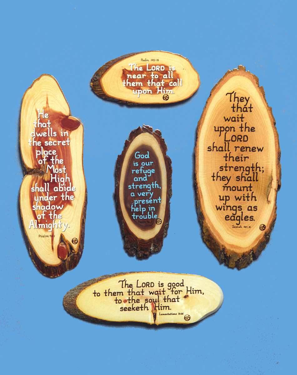 Wooden Scripture Plaque Promises in time of trial