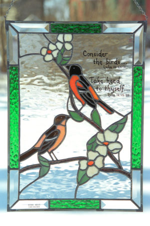 Baltimore Orioles Stained Glass
