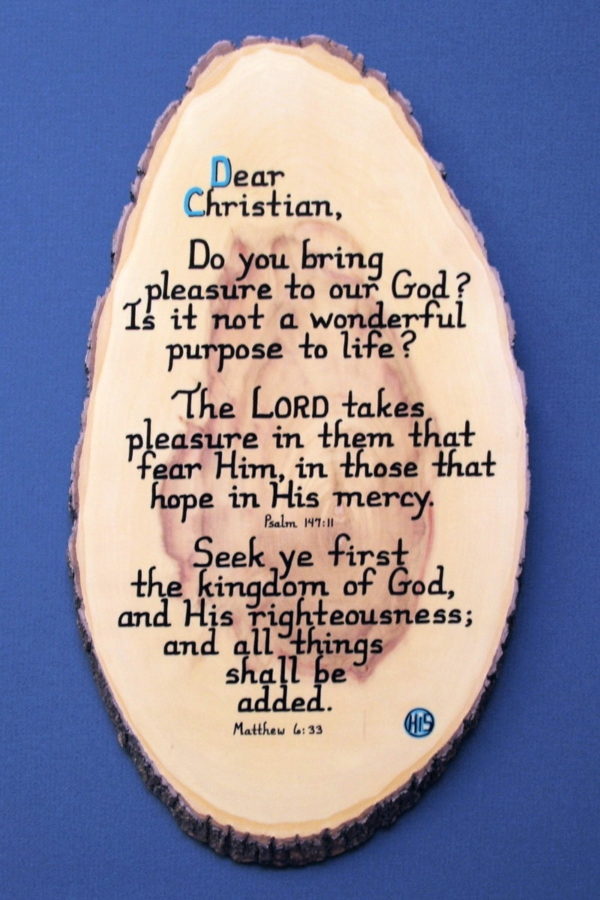 Dear Christian Wooden Bible Verse Plaque