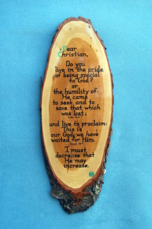 Dear Christian Wooden Bible Verse Plaque