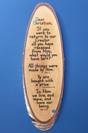 Dear Christian Wooden Scripture Plaque