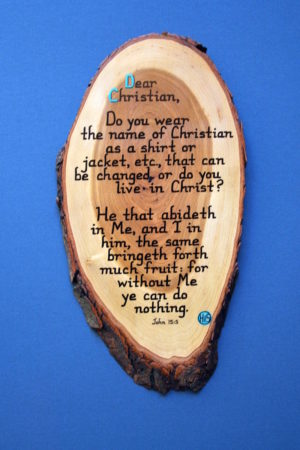 Dear Christian Wooden Scripture Plaque