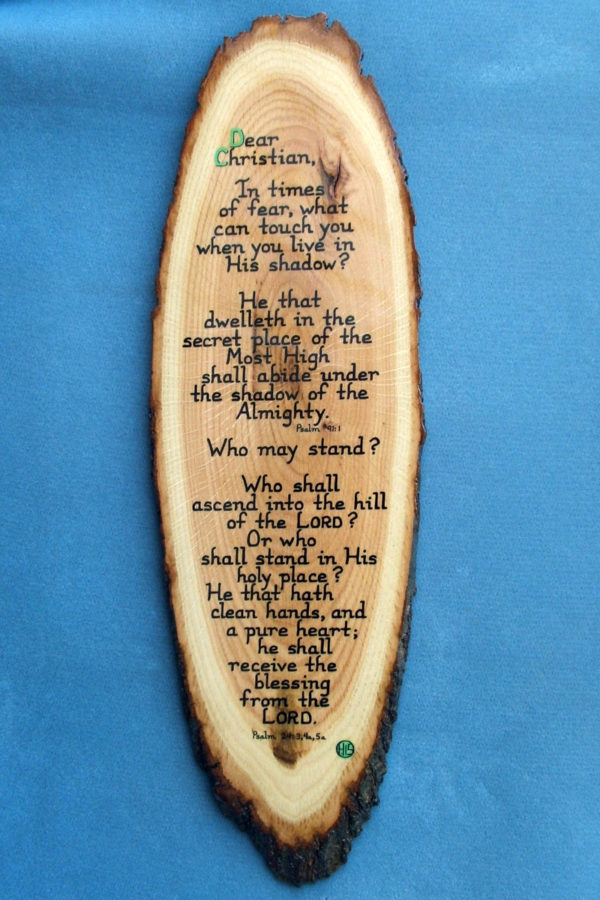 Dear Christian Wooden Scripture Plaque