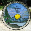 Stained Glass Sunrise with Bible Verse
