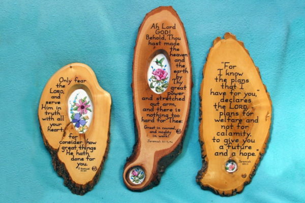 Cross stitch Wooden Scripture Plaque 5