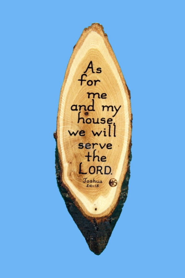 Joshua 24-15 Wooden Bible Verse Plaque