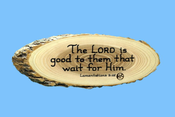 Lamentations 3-25 Wooden Scripture Plaque